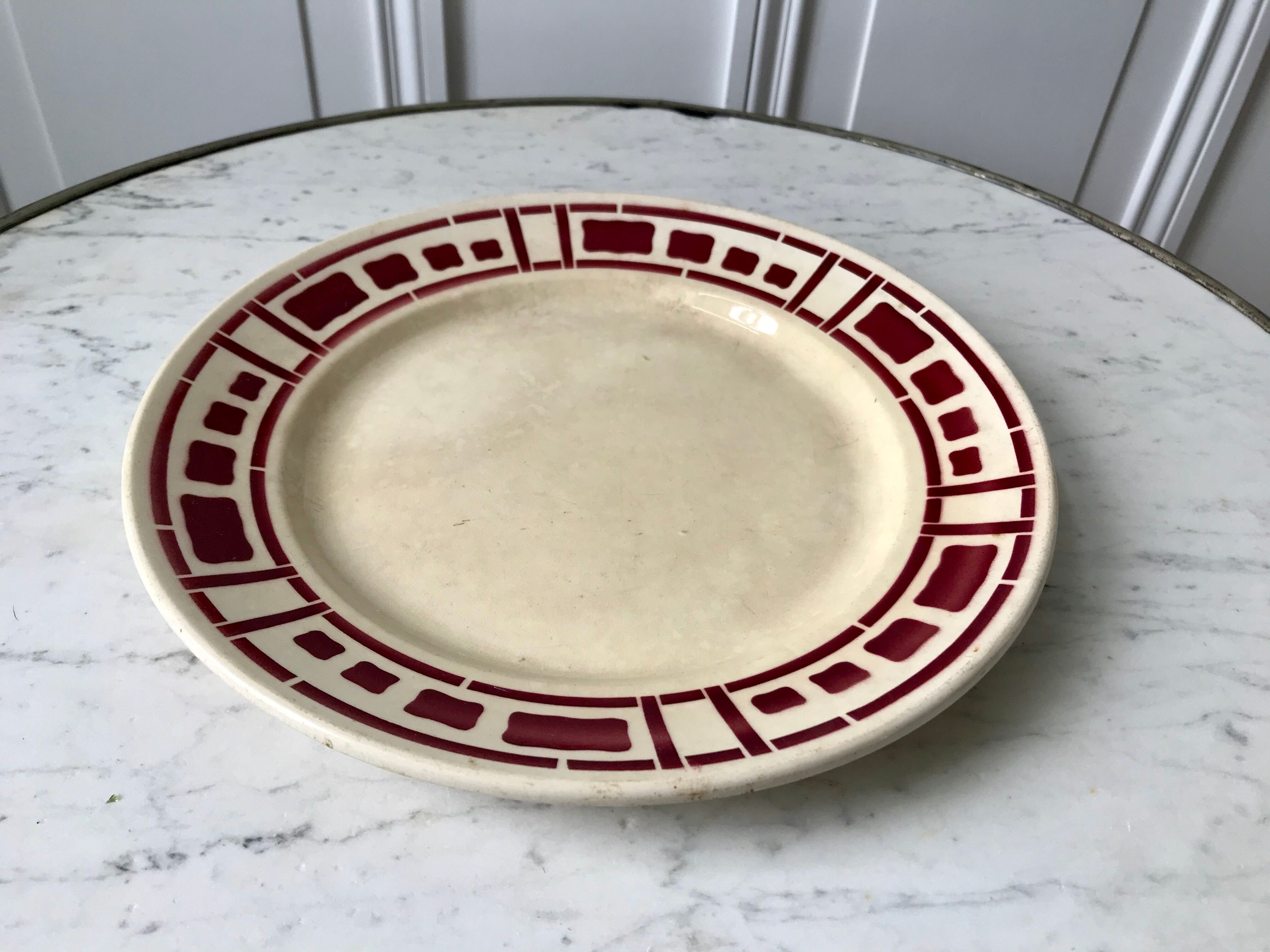 Plat rond badonviller modèle barbizon années 30