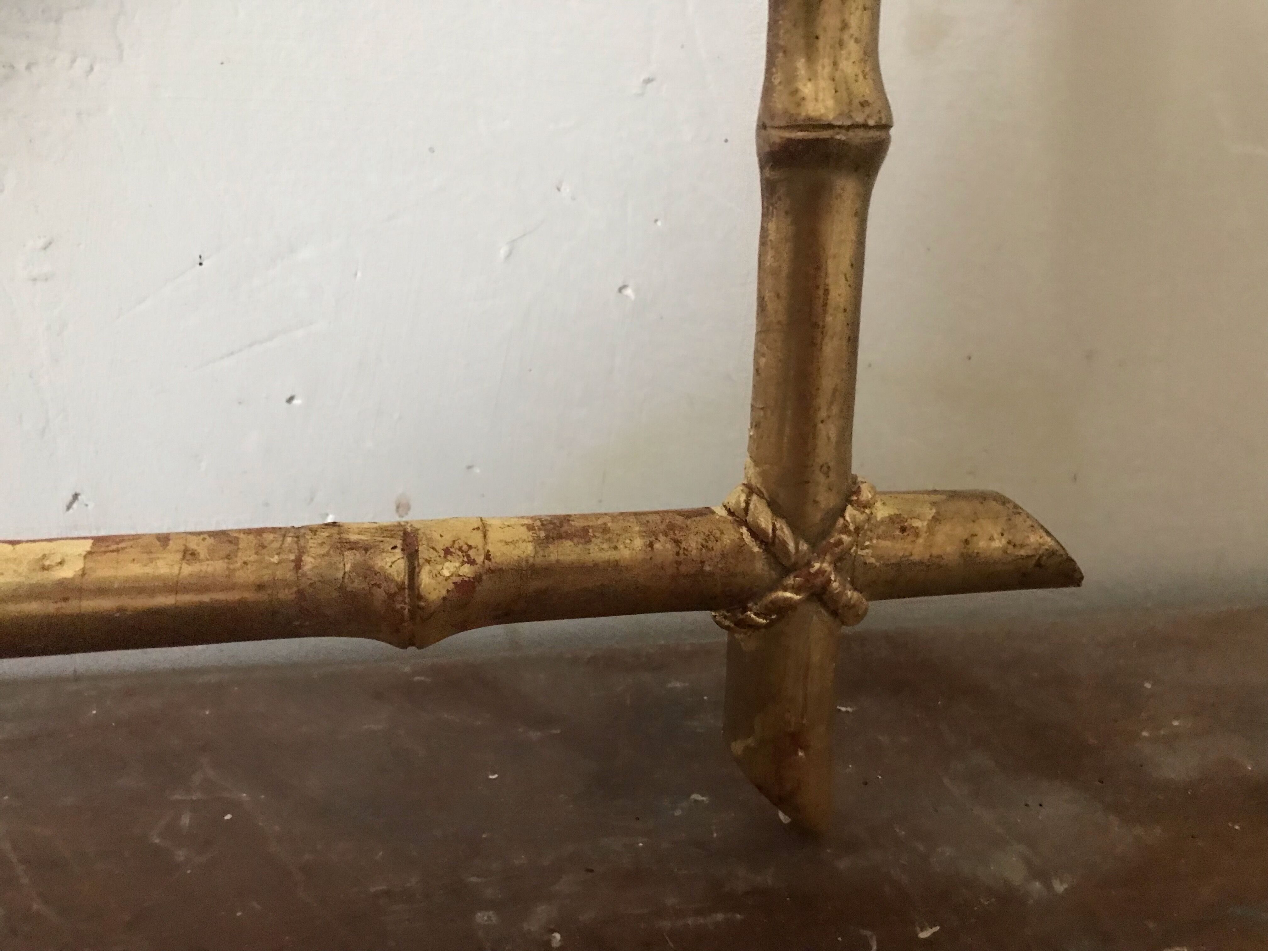 Golden bamboo frame with gold leaf