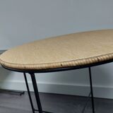 Rattan and metal coffee table, side table