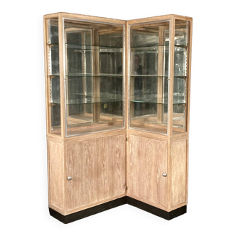 Art Deco corner display case