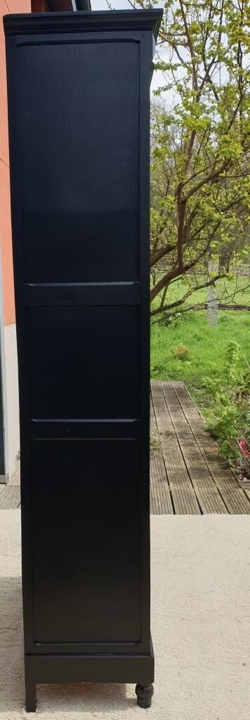 Open bookcase XIXth lacquered black