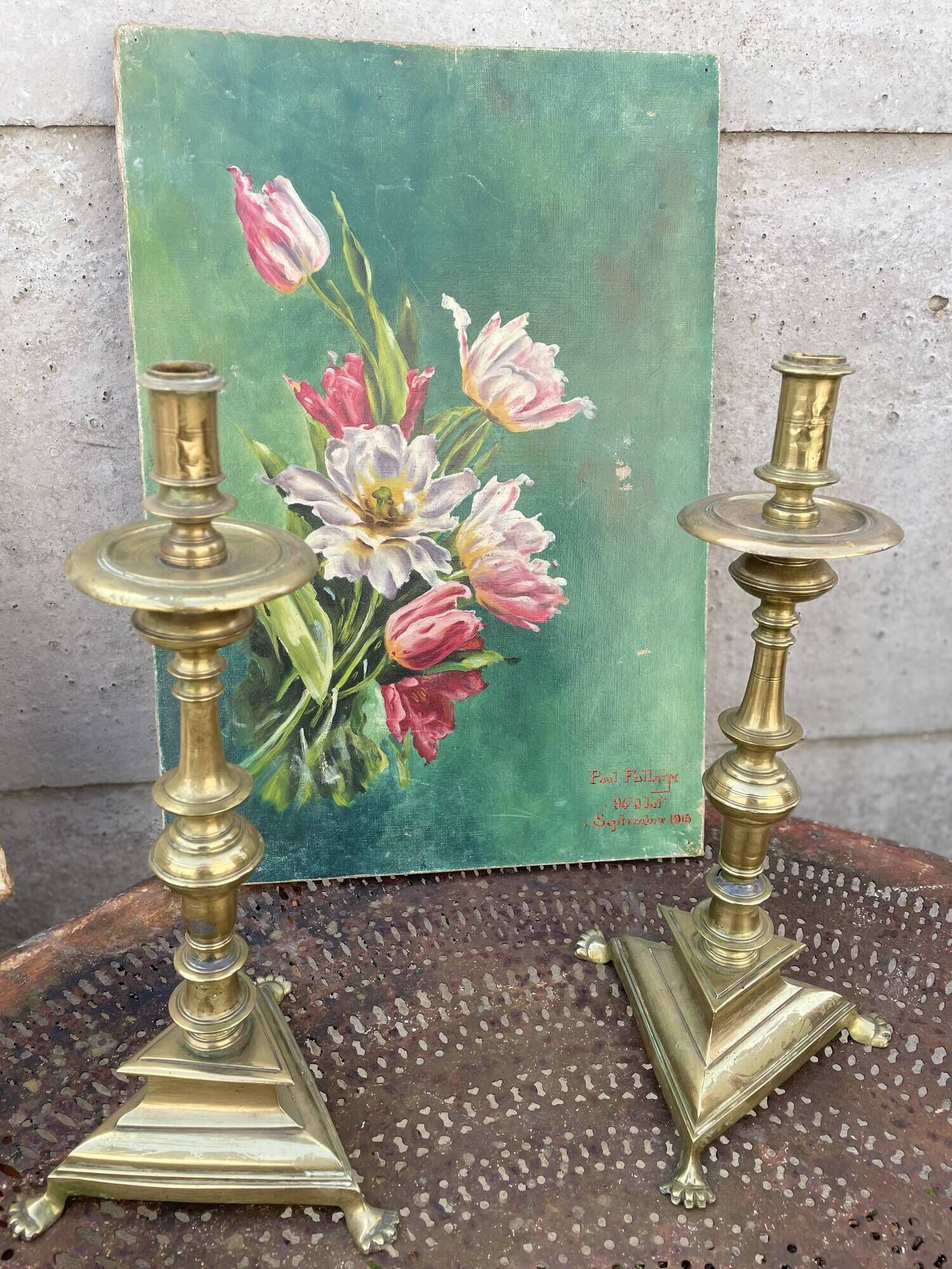 Old oil on canvas signed Paul Follain. 1915