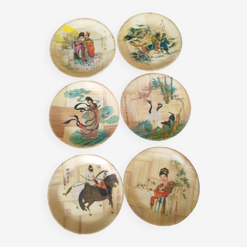 Vintage bamboo plates