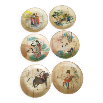 Vintage bamboo plates