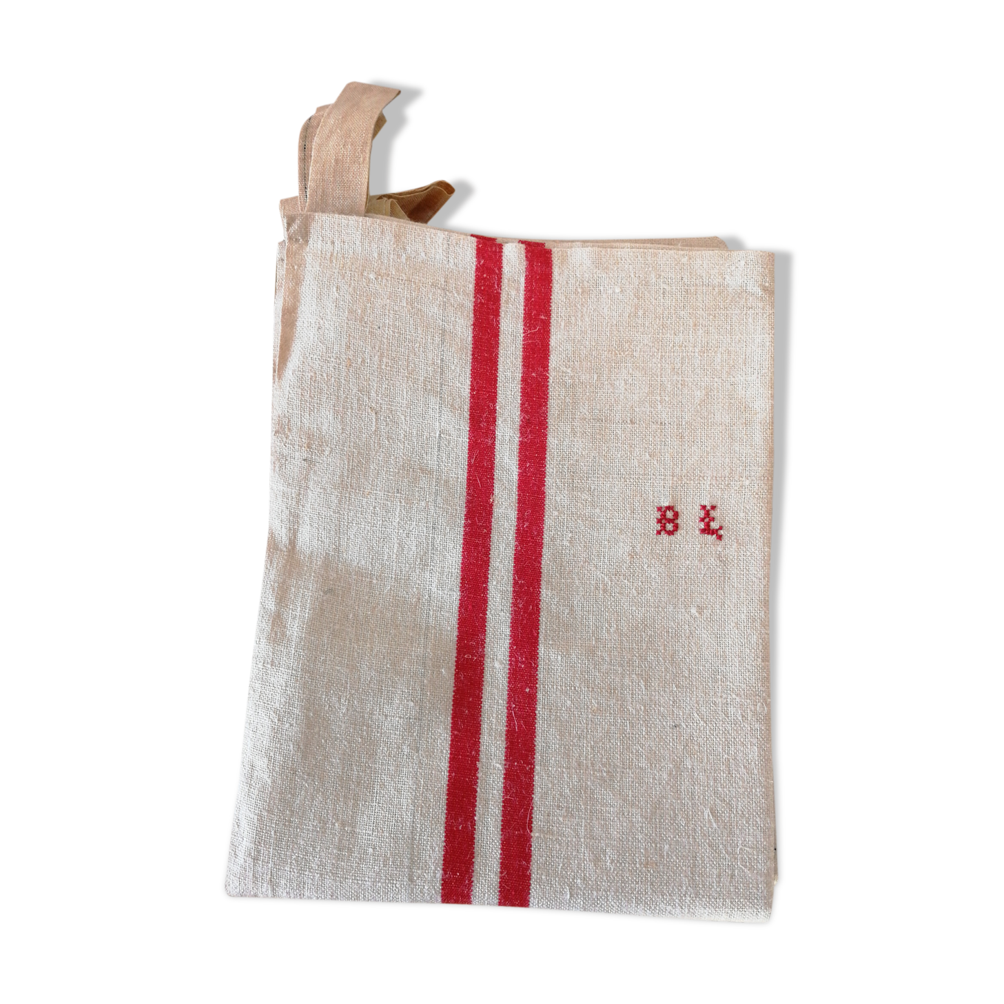 Set of 6 tea towels old Monogram B L
