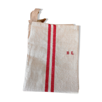Set of 6 tea towels old Monogram B L