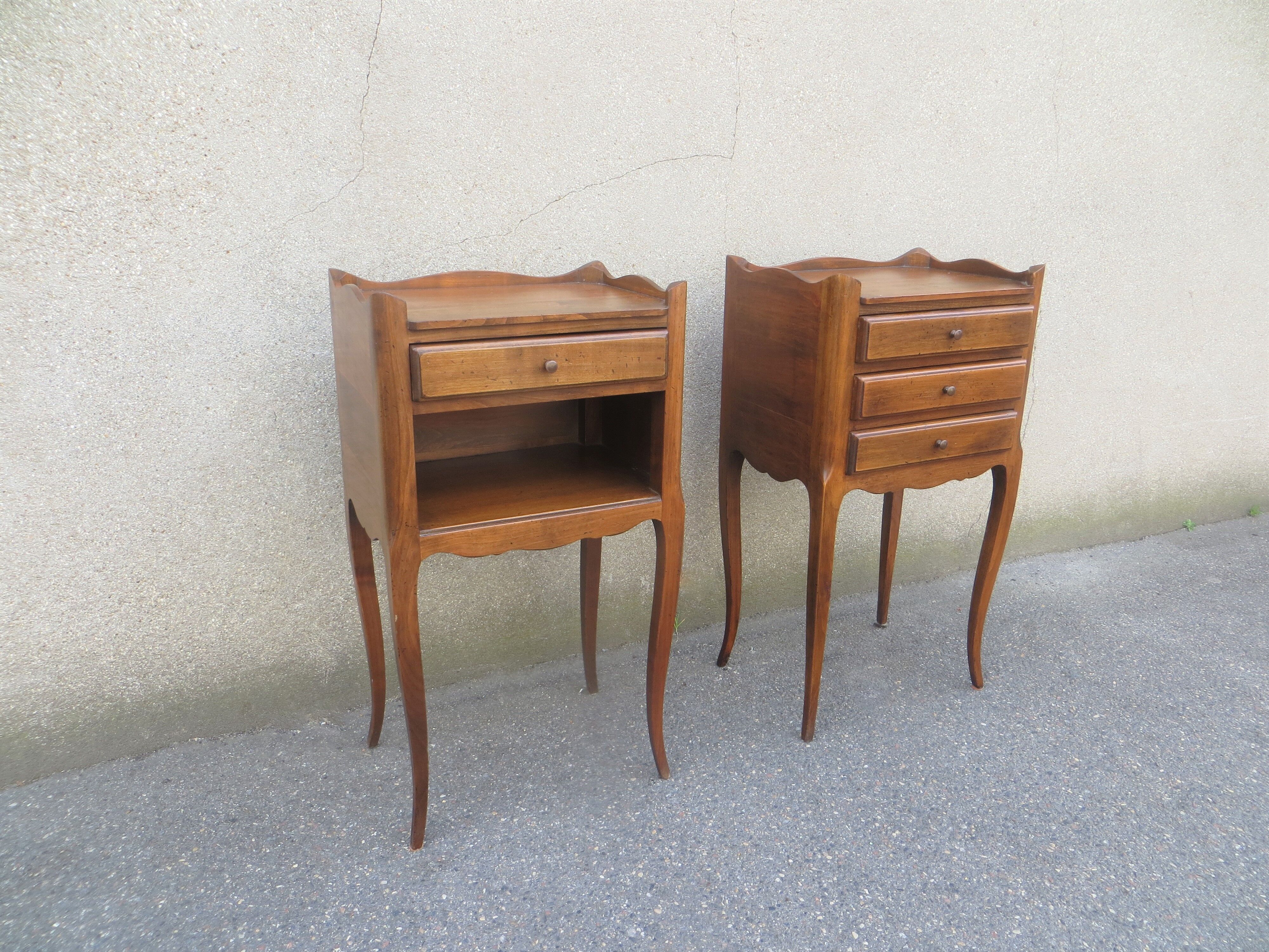 Pair of bedside table Louis XV style