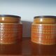 Lot de 2 pots vintage avec couvercle