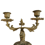 Two-pointed bronze chandelier