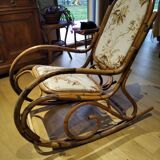 Roching-Chair rattan and fabric