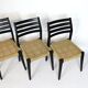 Scandinavian wooden and rope chairs