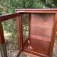 Small 1930s mahogany display cabinet, art deco apothecary cabinet