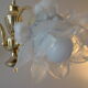 Vintage chandelier with roses in glass paste