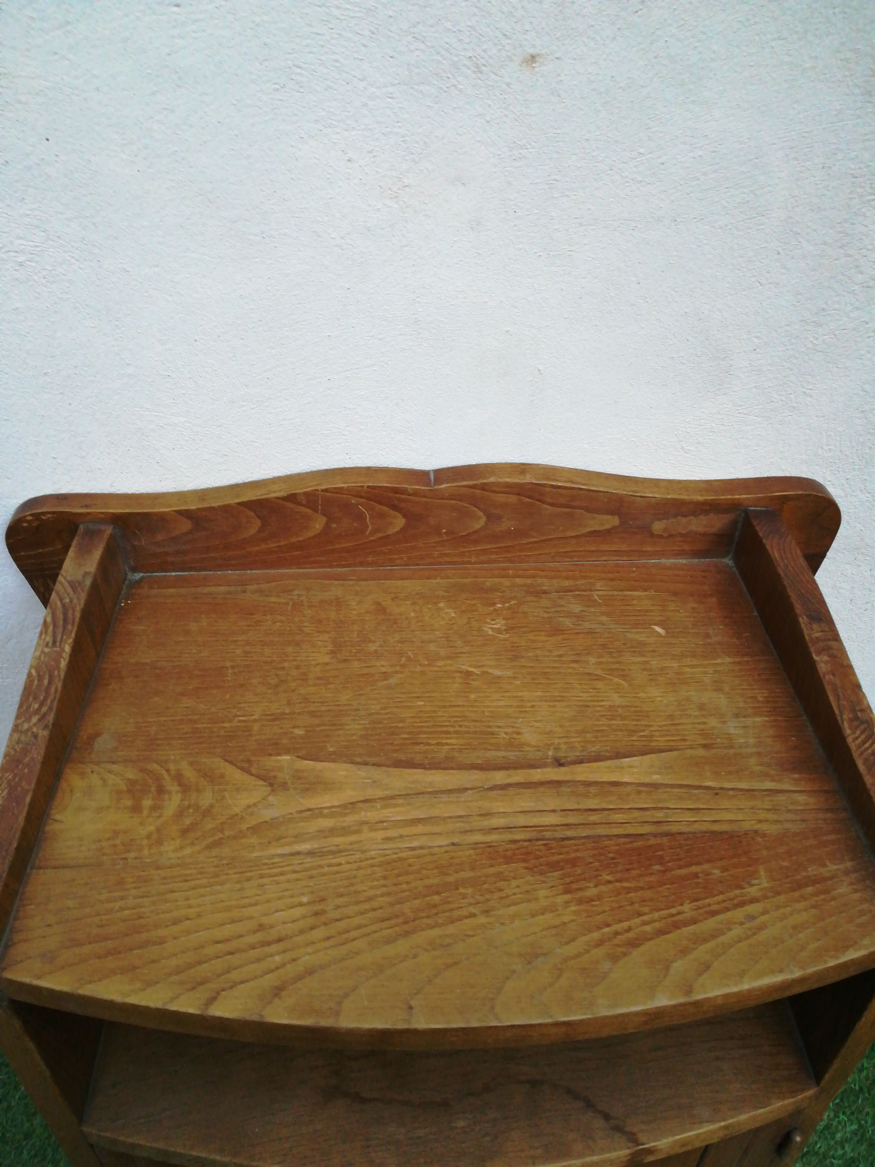 Art deco solid oak bedside