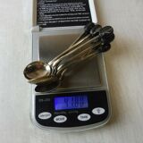 Lot of 6 old mocha spoons silver