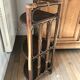 Rattan & bamboo corner shelf to lay 60s