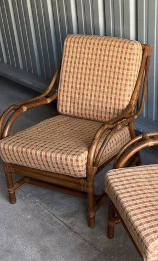 Vintage rattan armchair