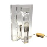 Sandro Petti, sculptural lucite table lamp, Maison Jansen France 1970s