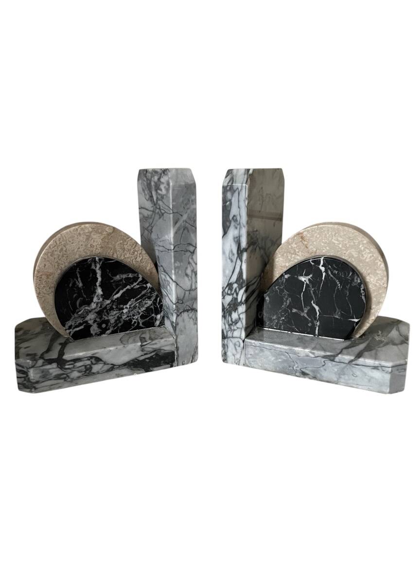 Art Deco marble bookends