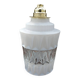 Vintage globe pendant light in molded glass.
