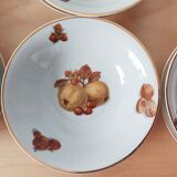 Set of 12 bowls decorated with Creartis Renaix fruit
