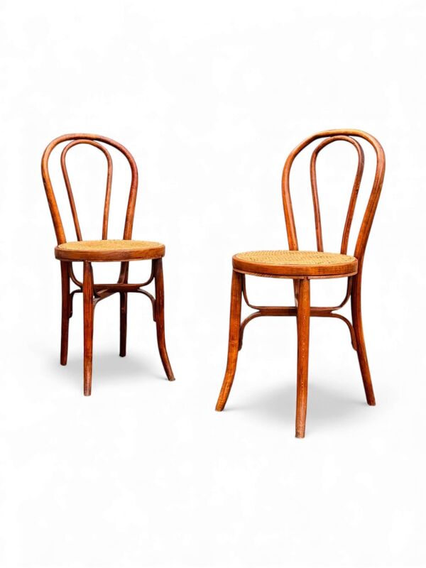 2 chaises bistrot en bois courbé 1900 Cambier Frères