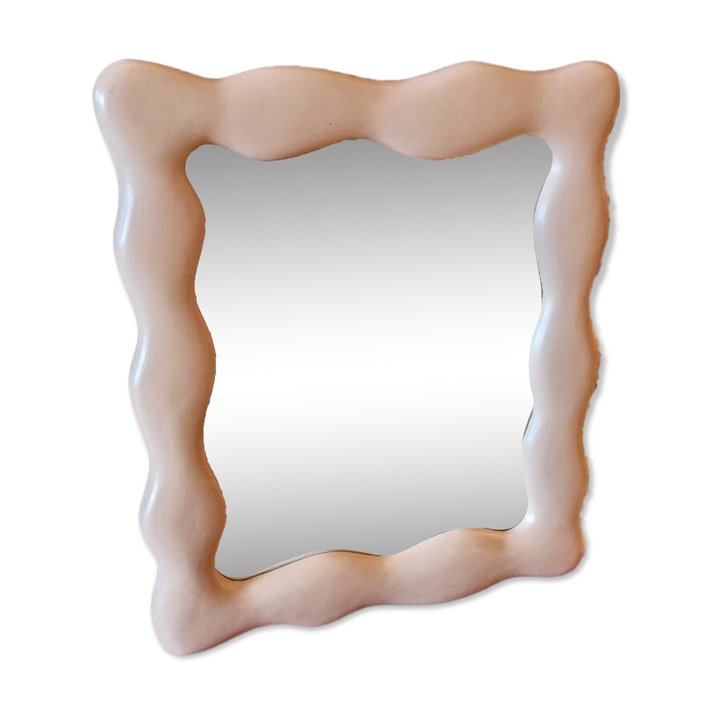 Miroir en plâtre ondulé