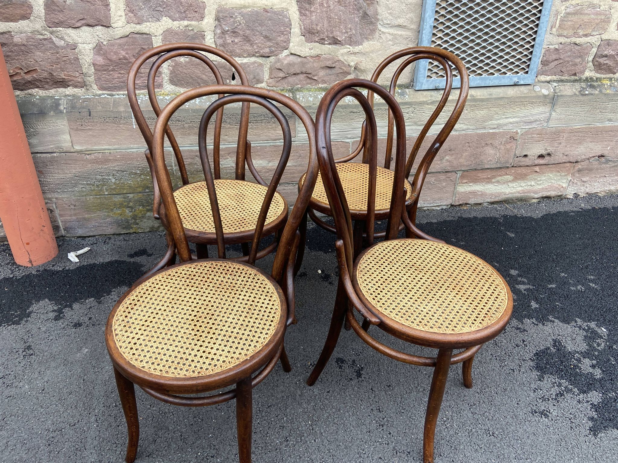 Suite of 4 viennese bistrot chairs