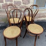 Suite de 4 chaises viennoise bistrot