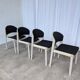Set of 4 Vintage Aeon Mondial Stackable Chair / Dutch Postmodern Dining Cha