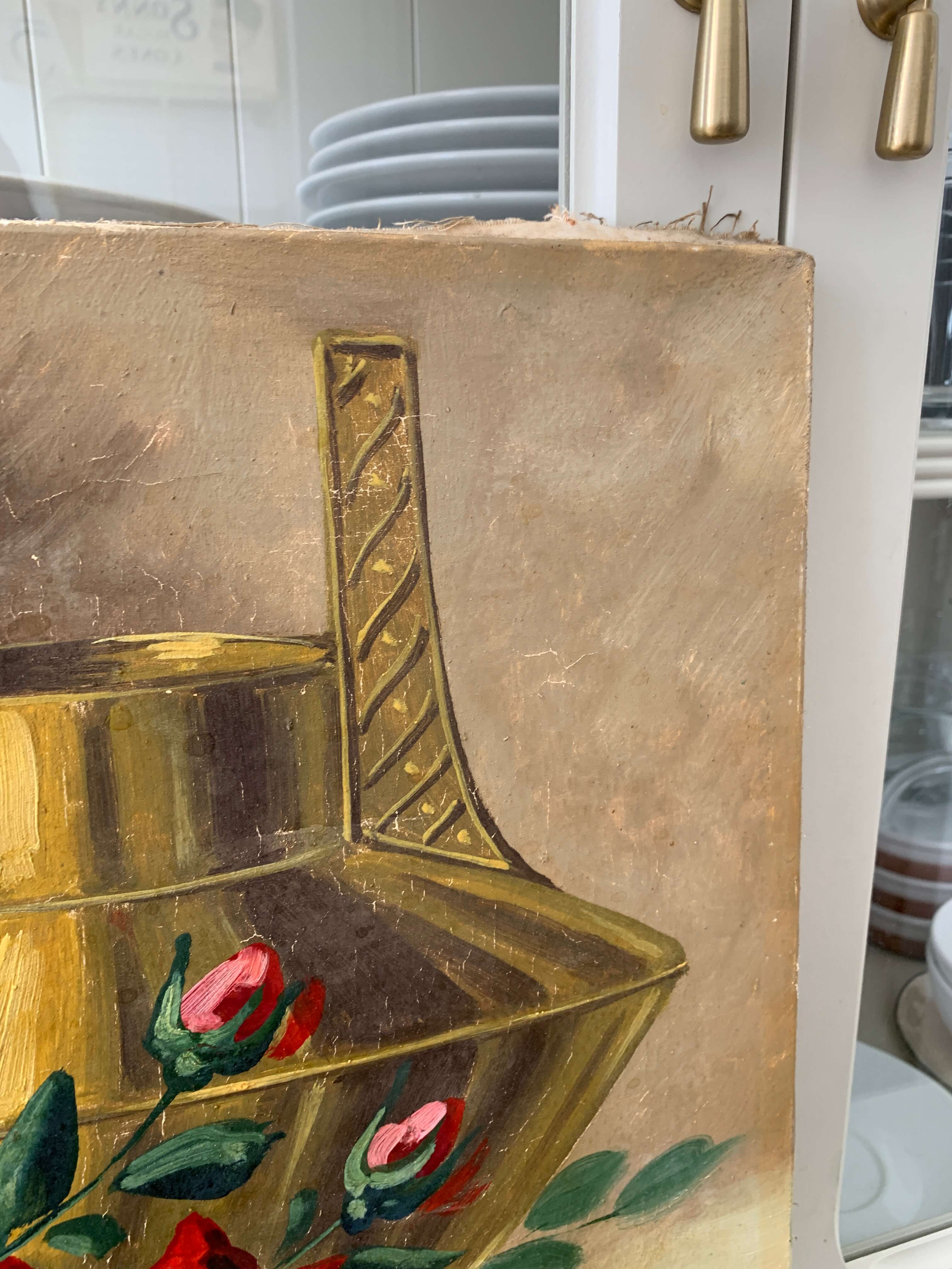 Ancienne peinture de roses