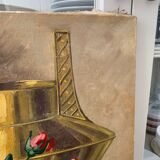 Ancienne peinture de roses
