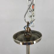Art Deco Nickel and Glass Chandelier, 1930s