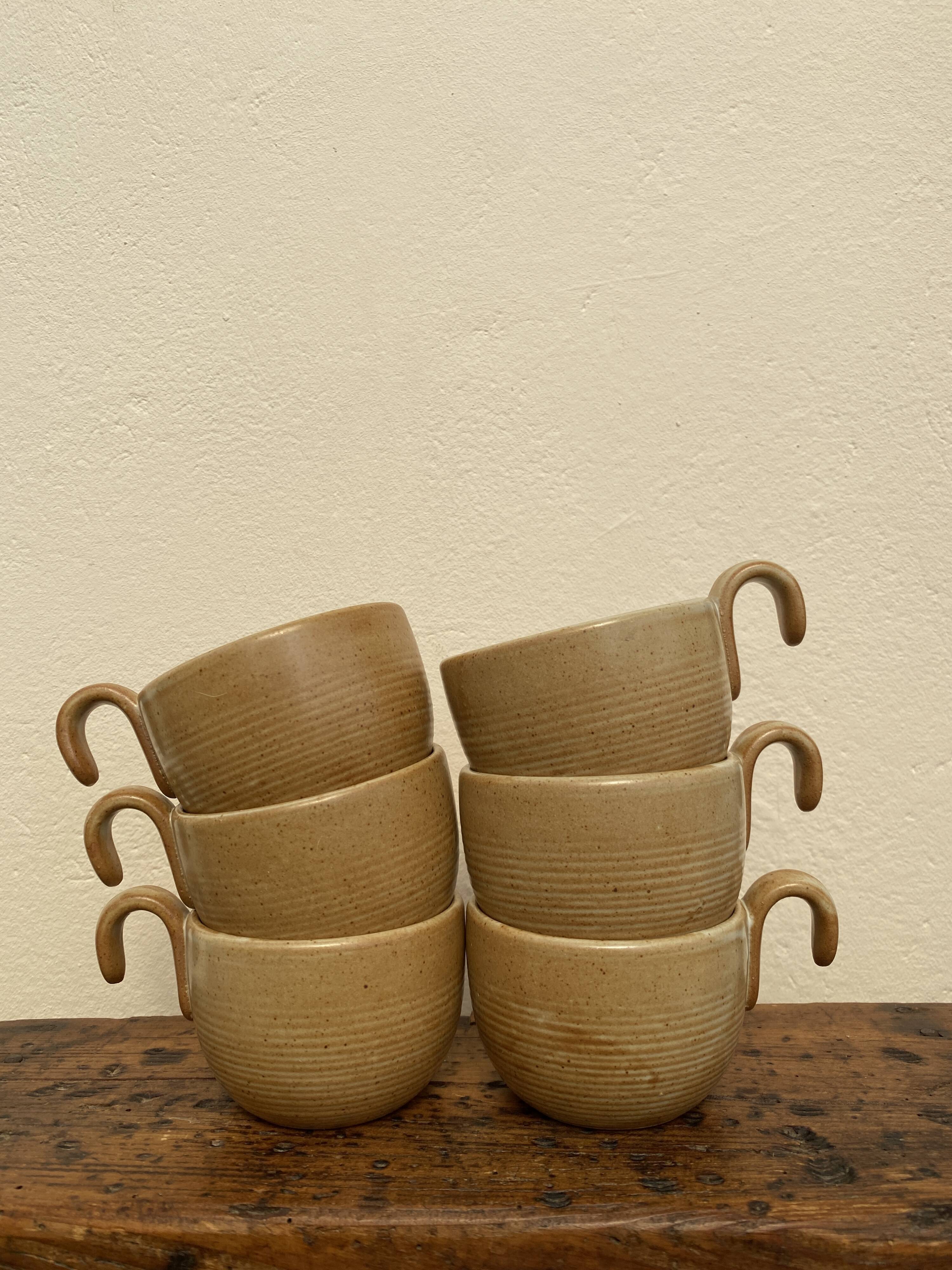 Lot de 6 tasses en grès