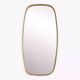 Rearview mirror and free form from the 50s - 60s on gold frame