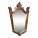 Miroir style art déco en bois sculpté avec dorure, 1950