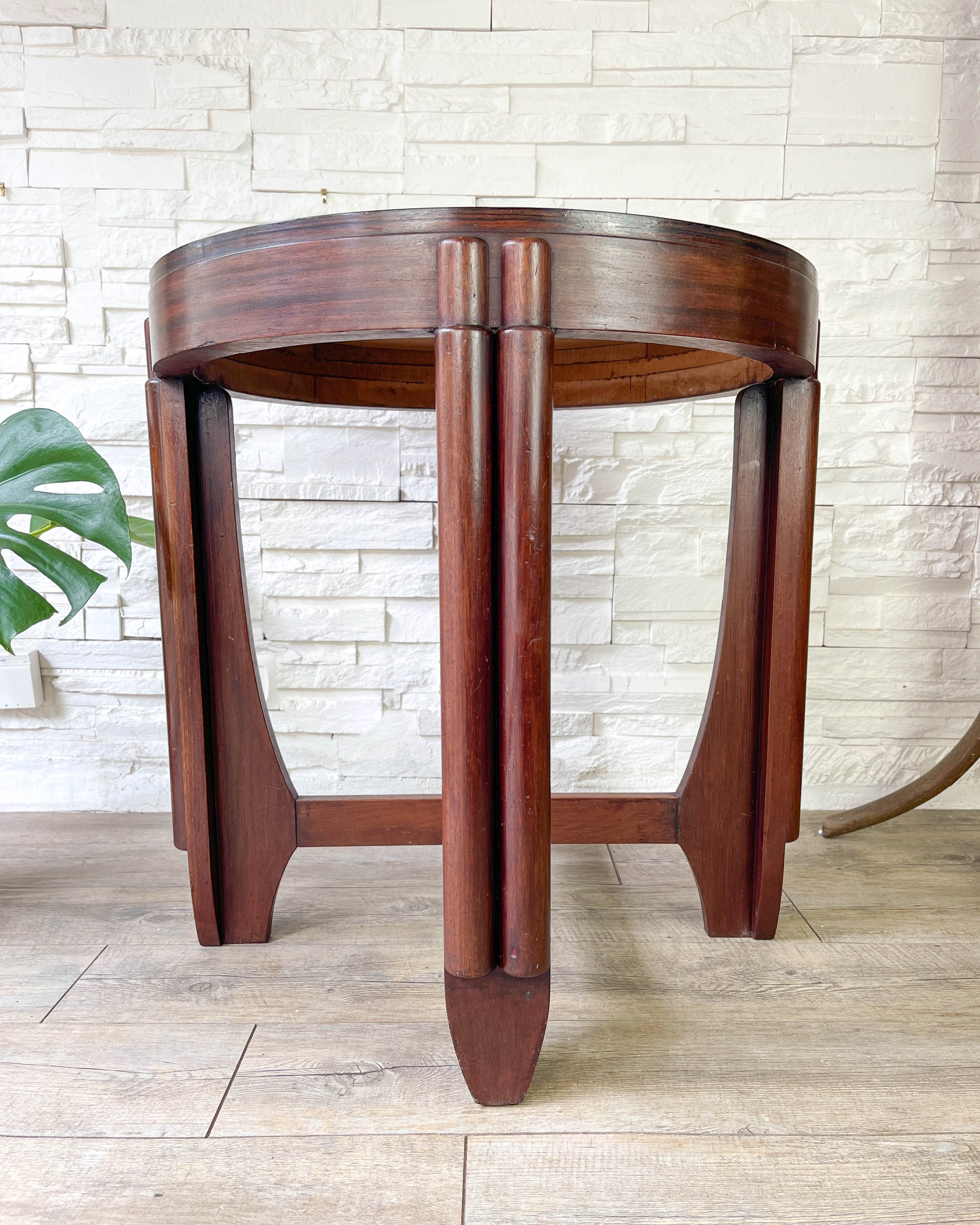 Table basse guéridon art déco en palissandre, 1920s
