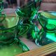 6 emerald green cups – 1970s, retro light
