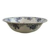 Saladier terre de fer bleu Boulenger motif Floréal