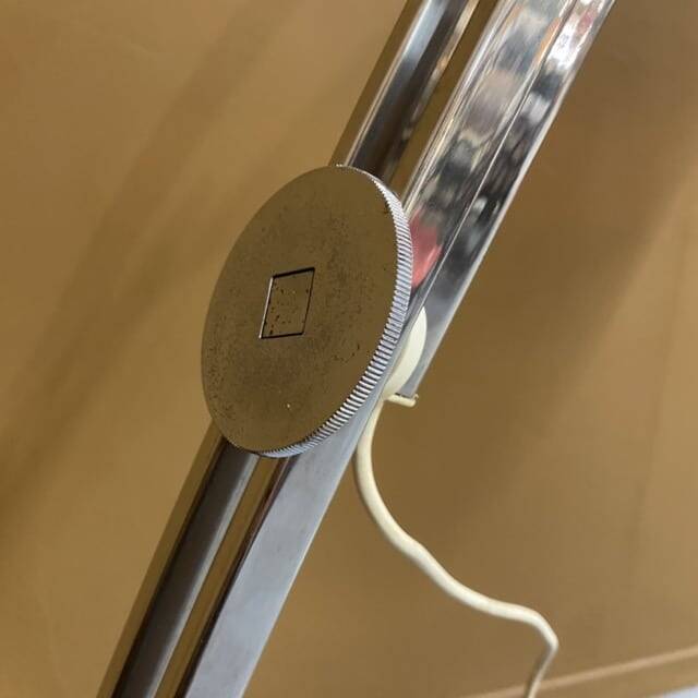 Vintage Reggiani telescopic floor lamp in chromed metal, 1970
