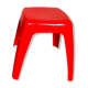 Space age plastic stool, vintage end table, mid century, red plant stand