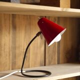 Small red table lamp, 1950's