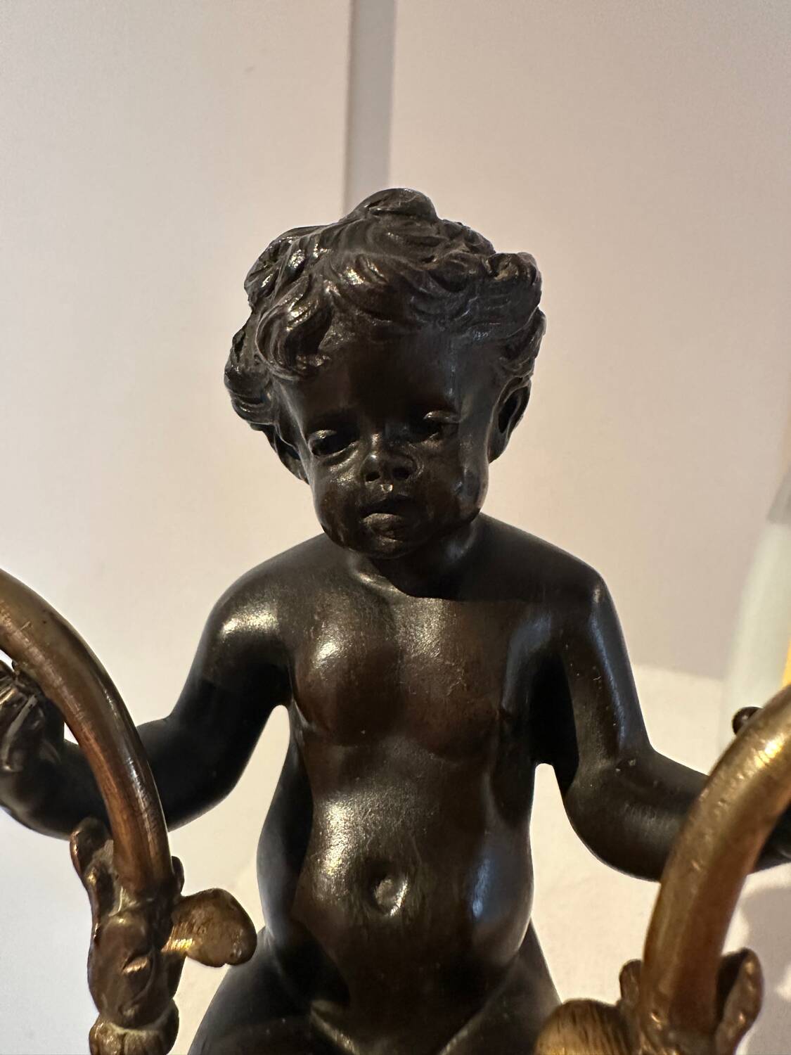 Paire de bougeoir, chandeliers en bronze