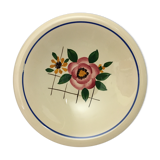 Plat « Sarreguemines - Congo » Fleurs art déco