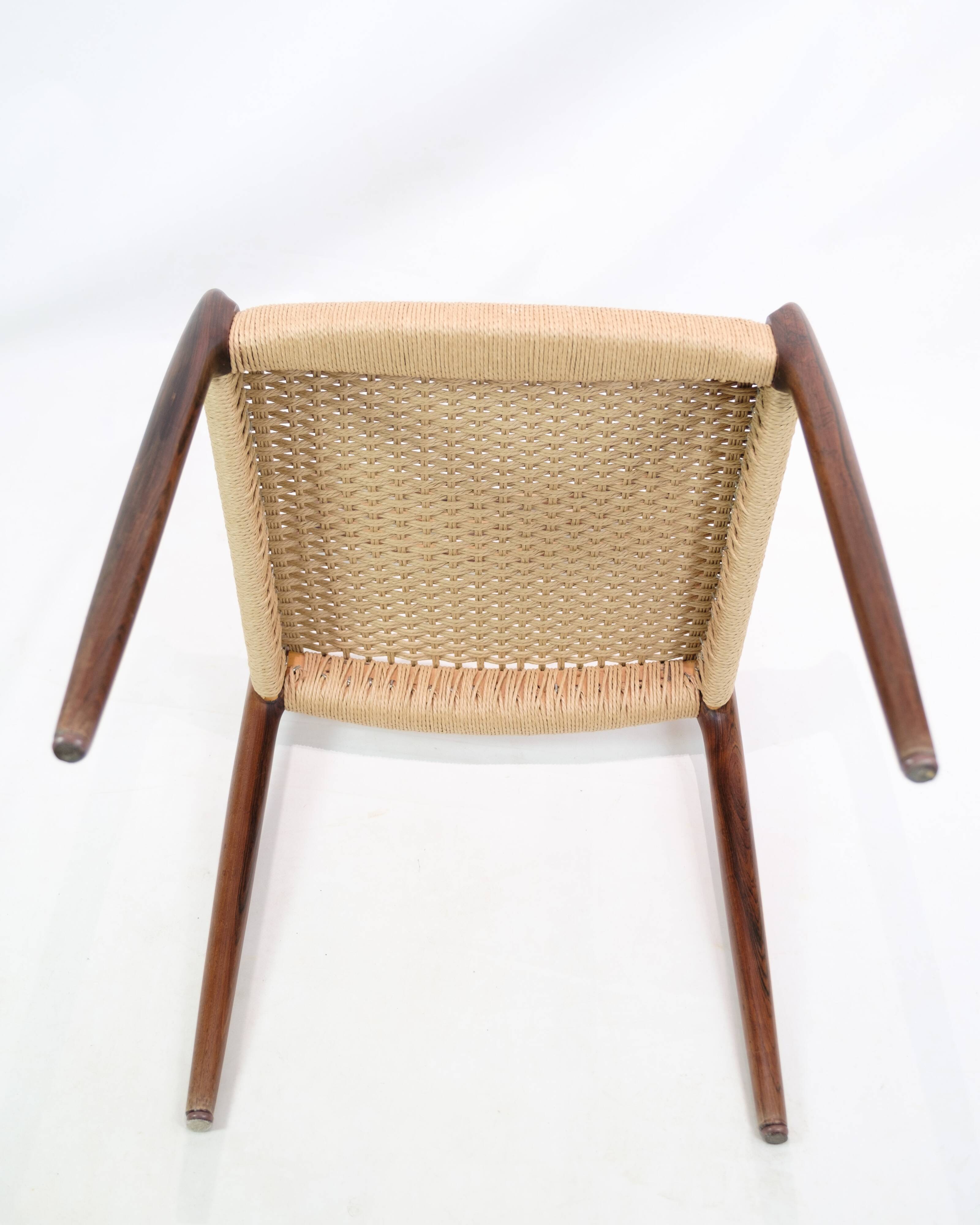 Set Of 6 Dining Chairs Model 78 Made In Rosewood By N. O Møller From 1950s