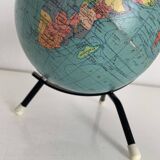 Vintage 1963 tripod terrestrial globe Taride Paris - 22 cm