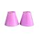 Pair of lilac satin lampshades