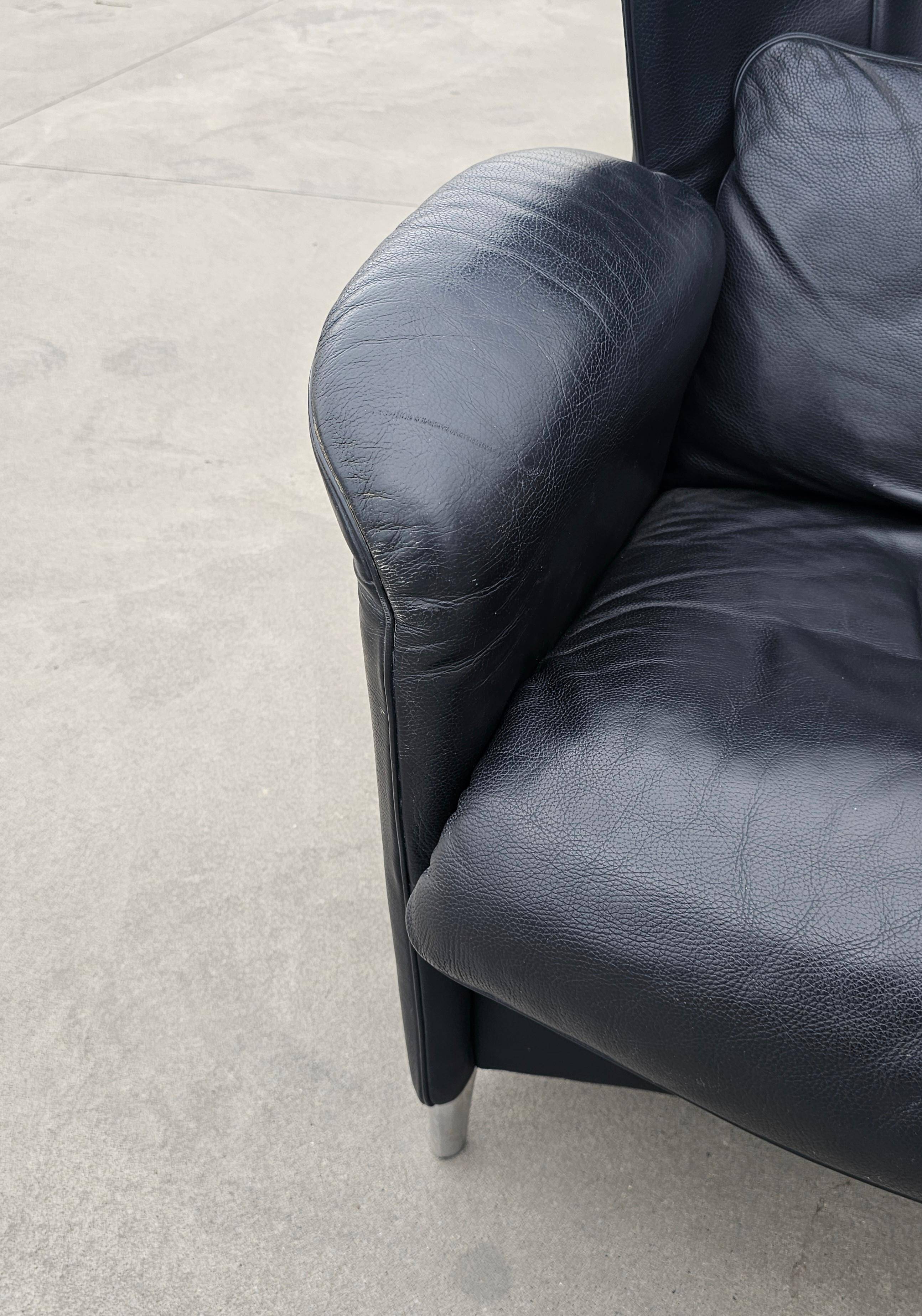 Pair of postmodern armchairs DS-23 by Franz-Josef Schulte for De Sede