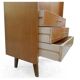 Secrétaire vintage 1950 bois massif clair