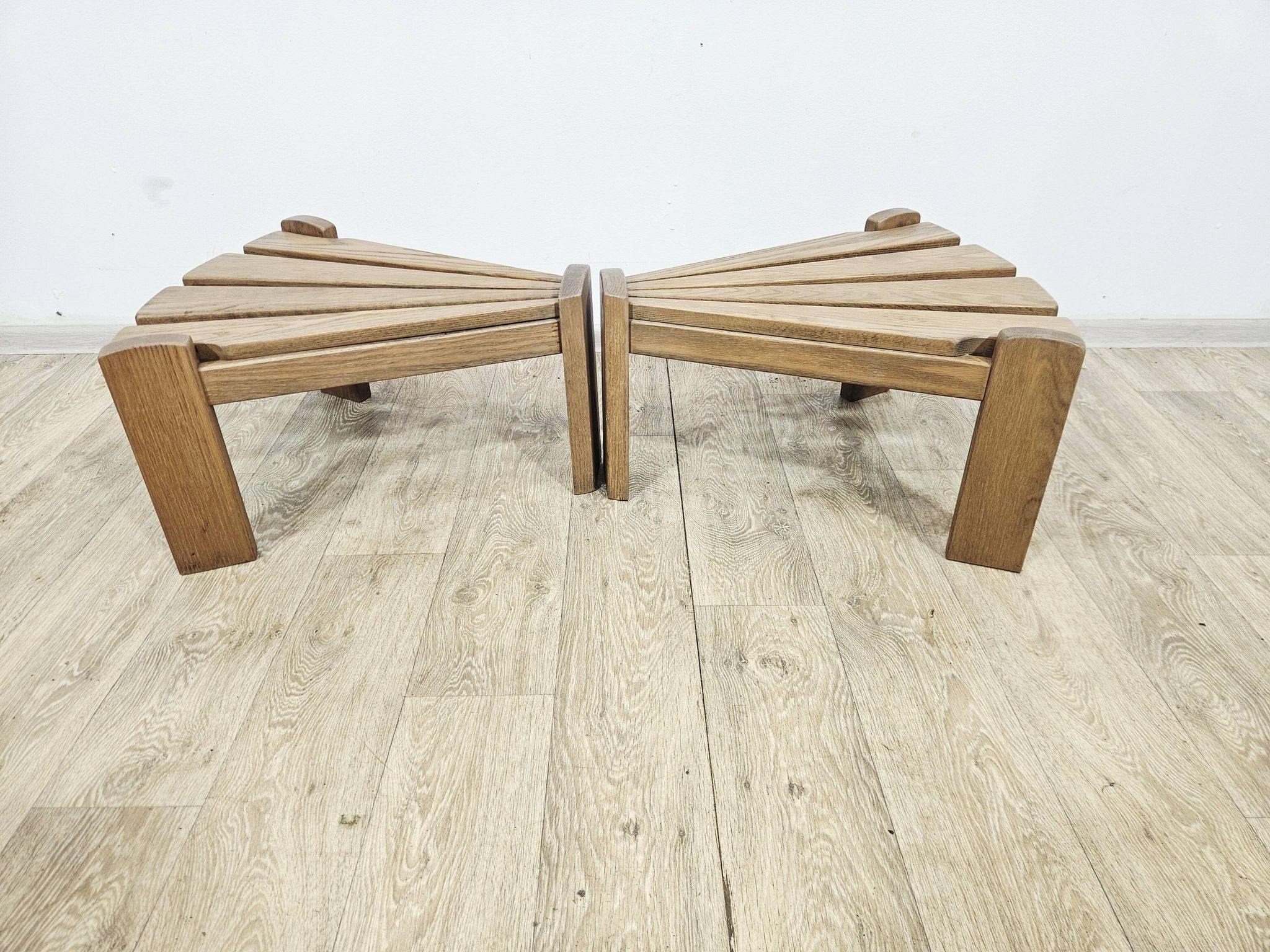 Set of two modular/side tables, Dittman, oak, Netherlands, 1970s.
